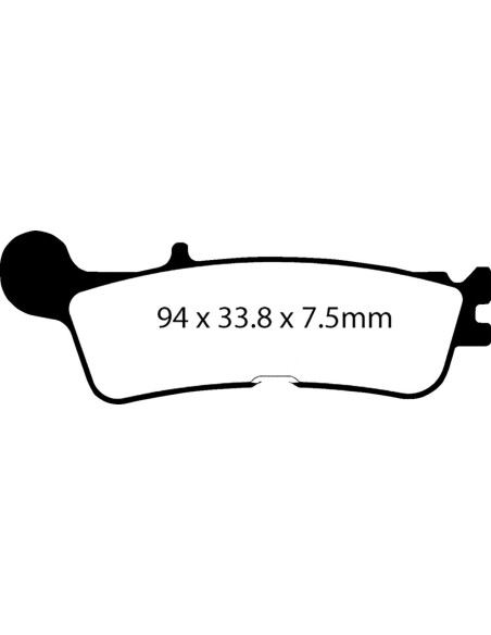 Plaquettes de frein EBC BRAKES FA755R métal fritté - FANTIC - YAMAHA