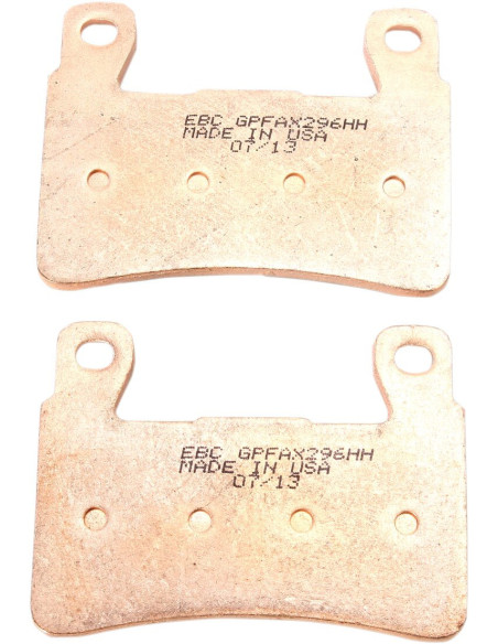 Plaquettes de frein EBC BRAKES GPFAX296HH métal fritté - carbone - HONDA - KAWASAKI