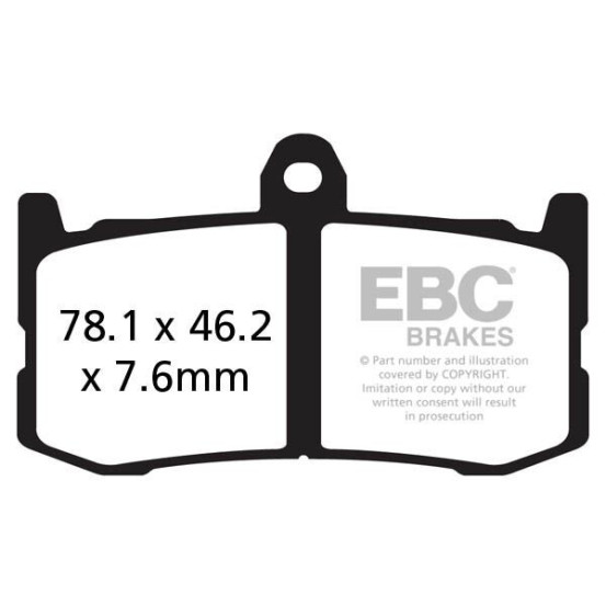 Plaquettes de frein EBC BRAKES GPFAX491HH métal fritté - carbone - TRIUMPH