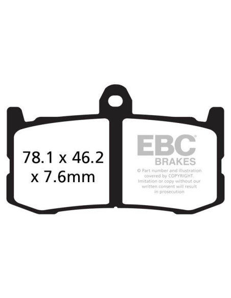 Plaquettes de frein EBC BRAKES GPFAX491HH métal fritté - carbone - TRIUMPH