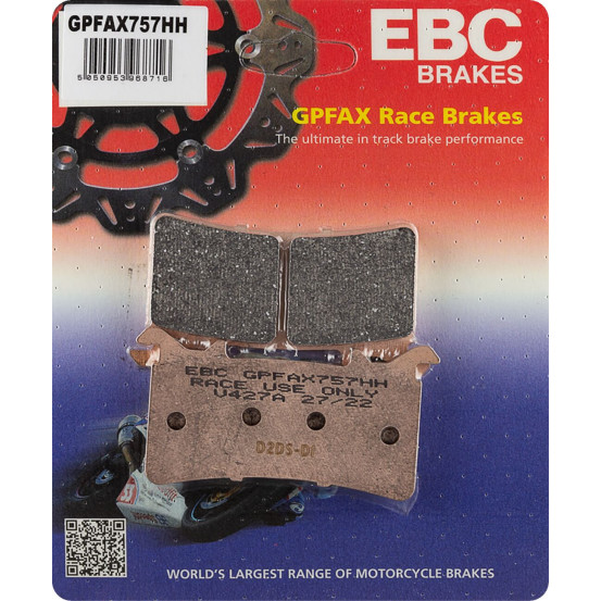 Plaquettes de frein EBC BRAKES GPFAX757HH métal fritté - carbone - BMW - HONDA
