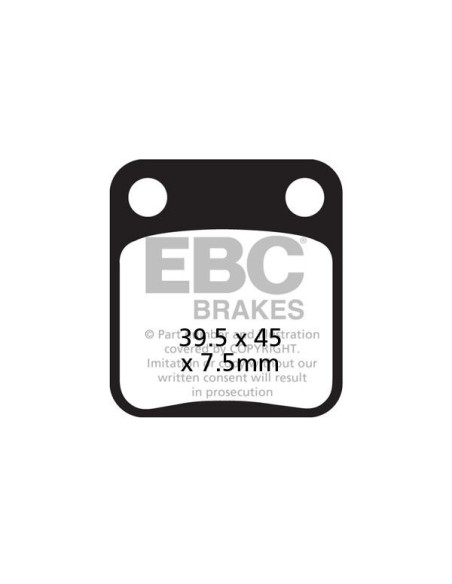 Plaquettes de frein EBC BRAKES SFA054HH métal fritté - DAELIM - HONDA - PEUGEOT