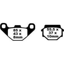 Plaquettes de frein EBC BRAKES SFA067HH métal fritté - KYMCO - PEUGEOT