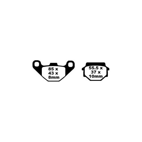 Plaquettes de frein EBC BRAKES SFA067HH métal fritté - KYMCO - PEUGEOT