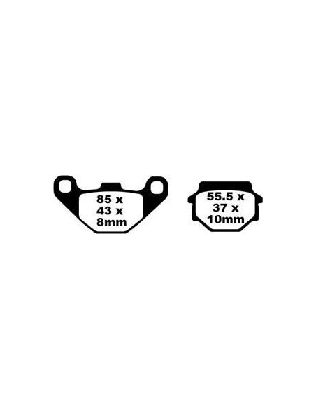 Plaquettes de frein EBC BRAKES SFA067HH métal fritté - KYMCO - PEUGEOT