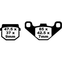 Plaquettes de frein EBC BRAKES SFA083 organique - APRILIA - HYOSUNG - KEEWAY - MZ - PEUGEOT - SUZUKI - SYM -