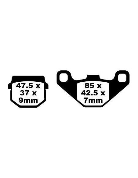 Plaquettes de frein EBC BRAKES SFA083 organique - APRILIA - HYOSUNG - KEEWAY - MZ - PEUGEOT - SUZUKI - SYM -