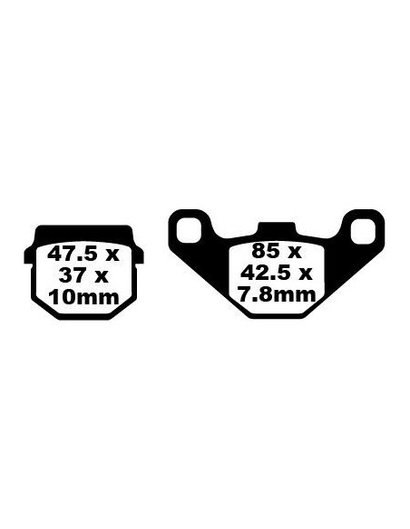 Plaquettes de frein EBC BRAKES SFA083/2 organique - APRILIA - GILERA - PIAGGIO
