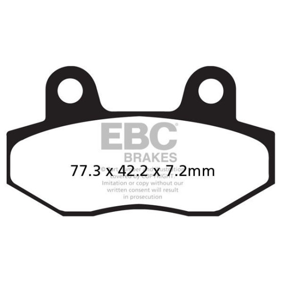 Plaquettes de frein EBC BRAKES SFA086HH métal fritté - KYMCO - MASH - PEUGEOT