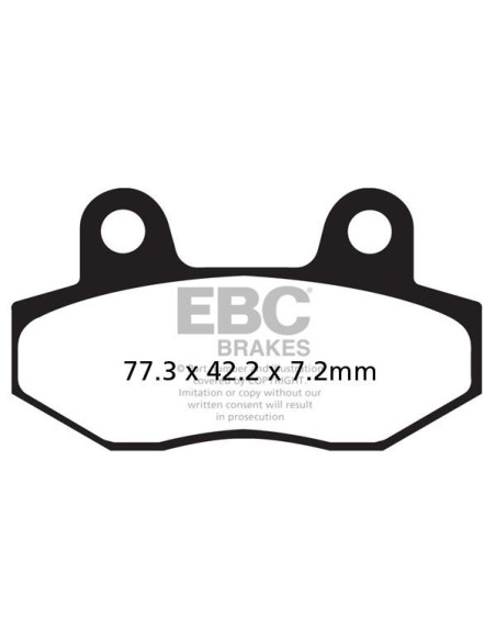 Plaquettes de frein EBC BRAKES SFA086HH métal fritté - KYMCO - MASH - PEUGEOT