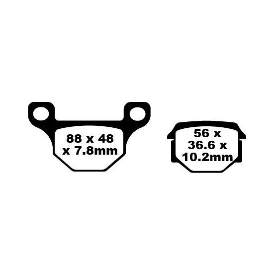 Plaquettes de frein EBC BRAKES SFA093 organique - DERBI - KEEWAY - SYM