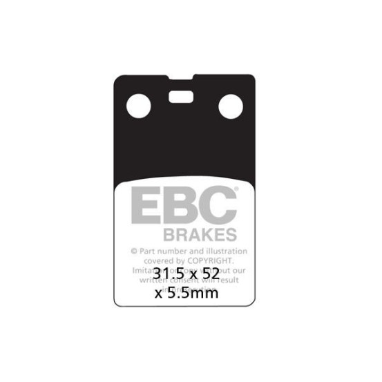 Plaquettes de frein EBC BRAKES SFA099 organique - MALAGUTI