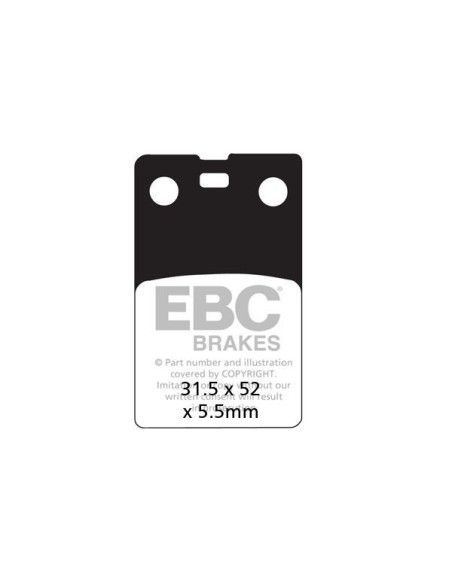 Plaquettes de frein EBC BRAKES SFA099 organique - MALAGUTI
