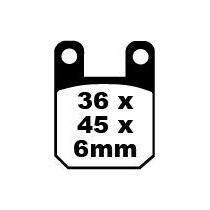 Plaquettes de frein EBC BRAKES SFA115 organique - BETA - DERBI - HUSQVARNA - ITALJET - PEUGEOT - PIAGGIO - SUZUKI - SYM