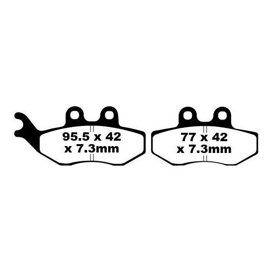 Plaquettes de frein EBC BRAKES SFA194 organique - BMW - CPI - DERBI - GILERA - MALAGUTI - PEUGEOT - PIAGGIO - SYM - VESPA