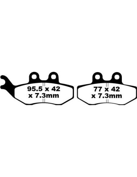 Plaquettes de frein EBC BRAKES SFA194 organique - BMW - CPI - DERBI - GILERA - MALAGUTI - PEUGEOT - PIAGGIO - SYM - VESPA
