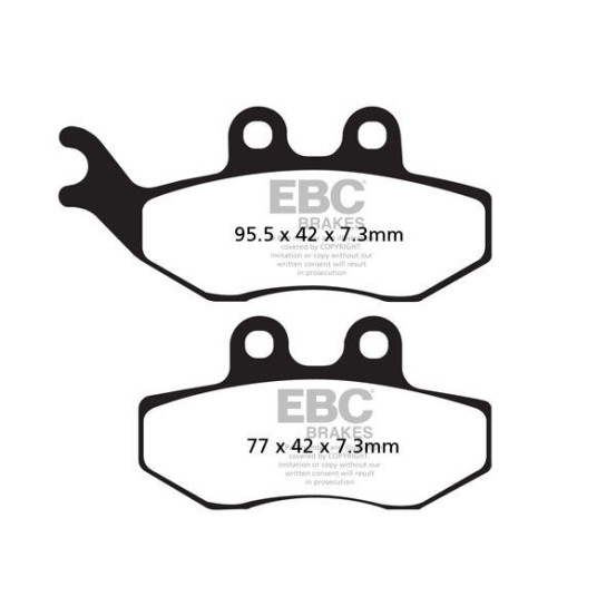 Plaquettes de frein EBC BRAKES SFA194HH métal fritté - BENELLI - CPI - DERBI - GILERA - MALAGUTI