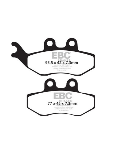 Plaquettes de frein EBC BRAKES SFA194HH métal fritté - BENELLI - CPI - DERBI - GILERA - MALAGUTI