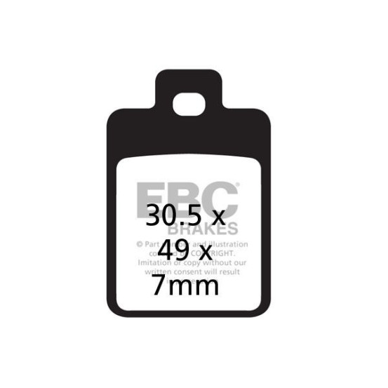 Plaquettes de frein EBC BRAKES SFA255 organique - PIAGGIO