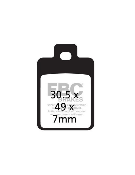 Plaquettes de frein EBC BRAKES SFA255 organique - PIAGGIO