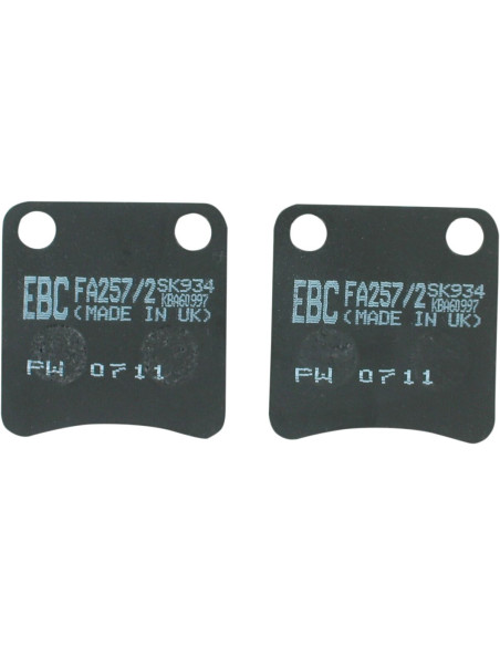 Plaquettes de frein EBC BRAKES SFA257/2 organique - APRILIA - BMW - GILERA - HONDA - KYMCO - PIAGGIO