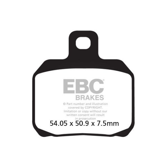 Plaquettes de frein EBC BRAKES SFA266HH métal fritté - CPI - DERBI - GILERA - PEUGEOT - SUZUKI - YAMAHA