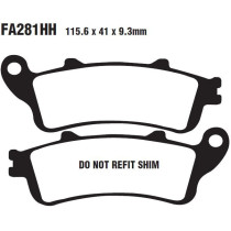 Plaquettes de frein EBC BRAKES SFA281HH métal fritté - HONDA - PEUGEOT