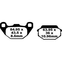 Plaquettes de frein EBC BRAKES SFA305 organique - KYMCO - SYM