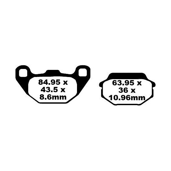 Plaquettes de frein EBC BRAKES SFA305 organique - KYMCO - SYM