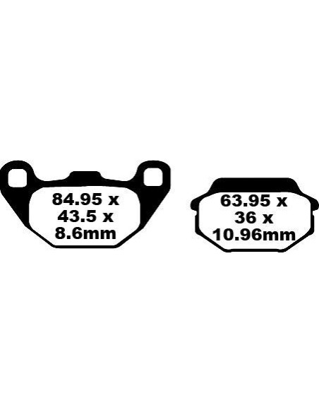 Plaquettes de frein EBC BRAKES SFA305 organique - KYMCO - SYM