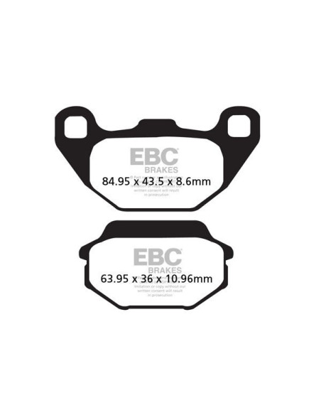 Plaquettes de frein EBC BRAKES SFA305HH métal fritté - KYMCO