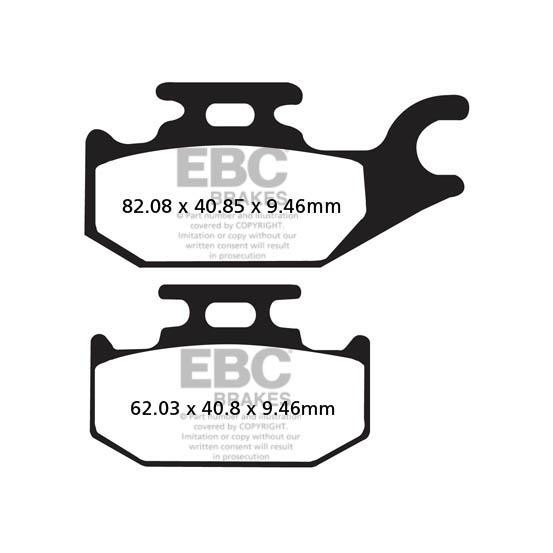 Plaquettes de frein EBC BRAKES SFA307 organique - SUZUKI