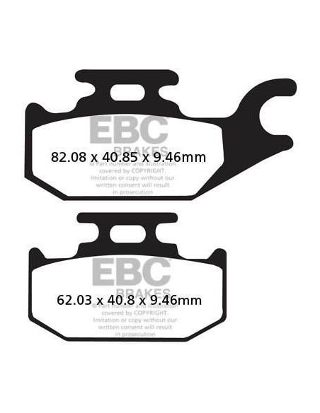 Plaquettes de frein EBC BRAKES SFA307 organique - SUZUKI