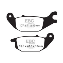 Plaquettes de frein EBC BRAKES SFA343 organique - YAMAHA