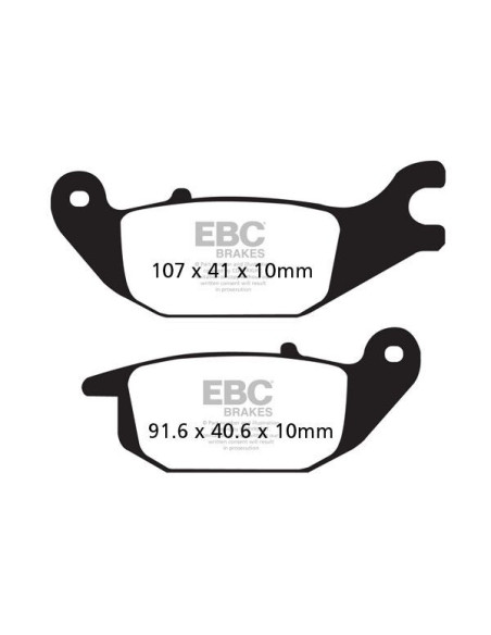 Plaquettes de frein EBC BRAKES SFA343 organique - YAMAHA