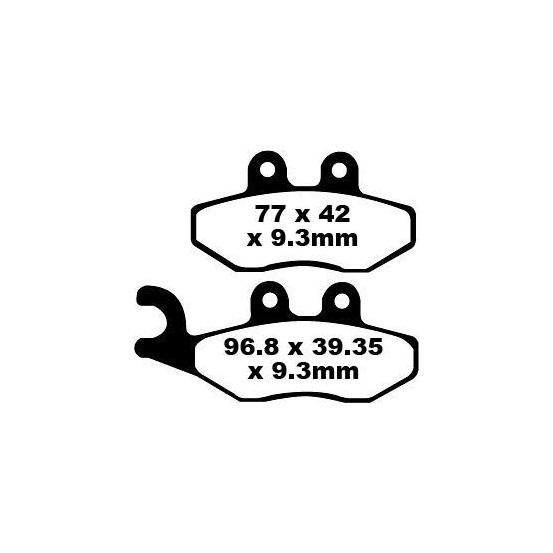 Plaquettes de frein EBC BRAKES SFA353 organique - APRILIA - DERBI - GILERA - PIAGGIO - VESPA