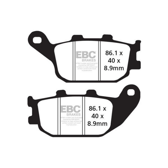 Plaquettes de frein EBC BRAKES SFA358HH métal fritté - HONDA