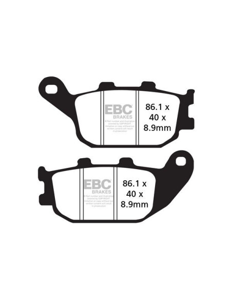 Plaquettes de frein EBC BRAKES SFA358HH métal fritté - HONDA