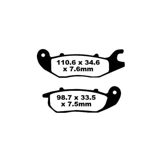 Plaquettes de frein EBC BRAKES SFA375 organique - HONDA