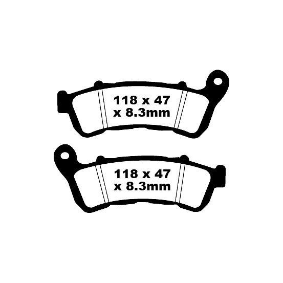 Plaquettes de frein EBC BRAKES SFA388 organique - HONDA - SUZUKI