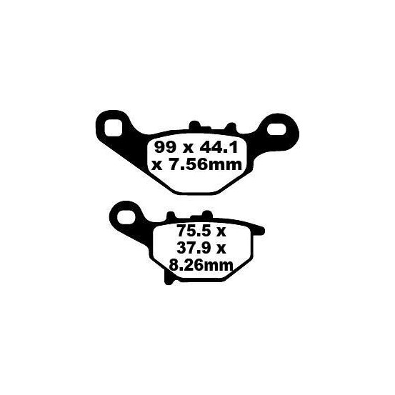 Plaquettes de frein EBC BRAKES SFA396HH métal fritté - SUZUKI