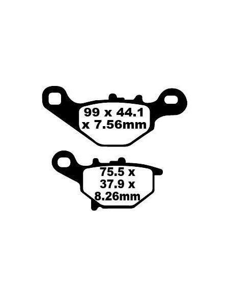 Plaquettes de frein EBC BRAKES SFA396HH métal fritté - SUZUKI