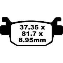 Plaquettes de frein EBC BRAKES SFA415 organique - HONDA - PEUGEOT