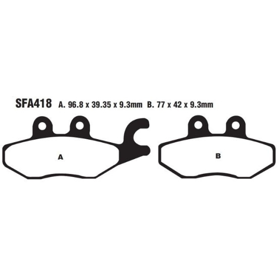 Plaquettes de frein EBC BRAKES SFA418 organique - PIAGGIO - VESPA