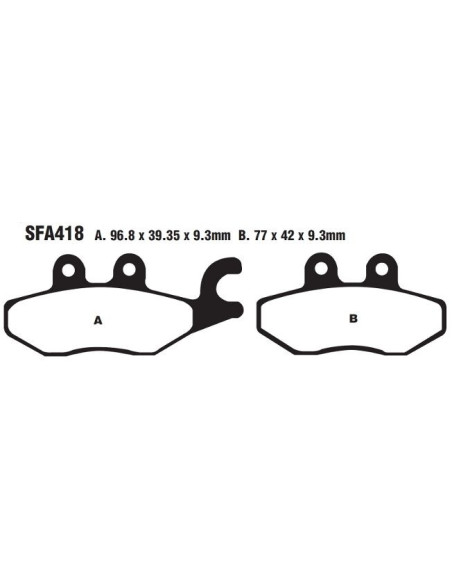 Plaquettes de frein EBC BRAKES SFA418 organique - PIAGGIO - VESPA