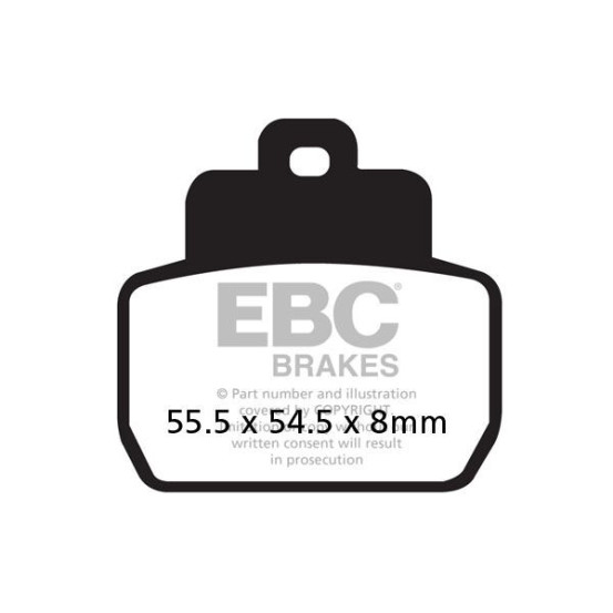 Plaquettes de frein EBC BRAKES SFA425HH métal fritté - PIAGGIO
