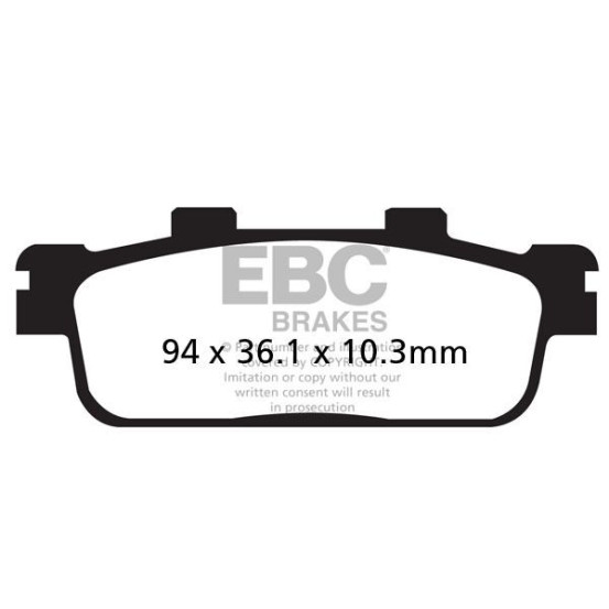 Plaquettes de frein EBC BRAKES SFA427HH métal fritté - SYM