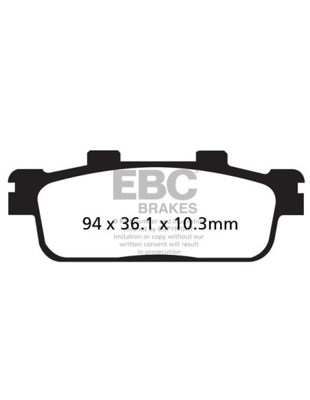 Plaquettes de frein EBC BRAKES SFA427HH métal fritté - SYM