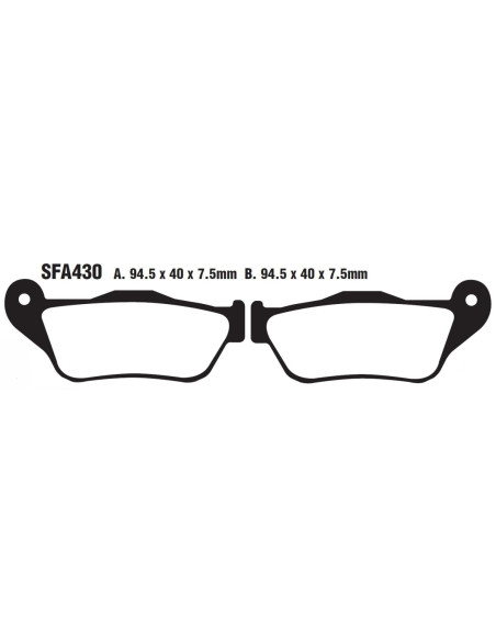 Plaquettes de frein EBC BRAKES SFA430 organique - MBK - YAMAHA