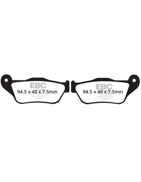 Plaquettes de frein EBC BRAKES SFA430HH métal fritté - MBK - YAMAHA